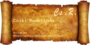 Csiki Rodelinda névjegykártya